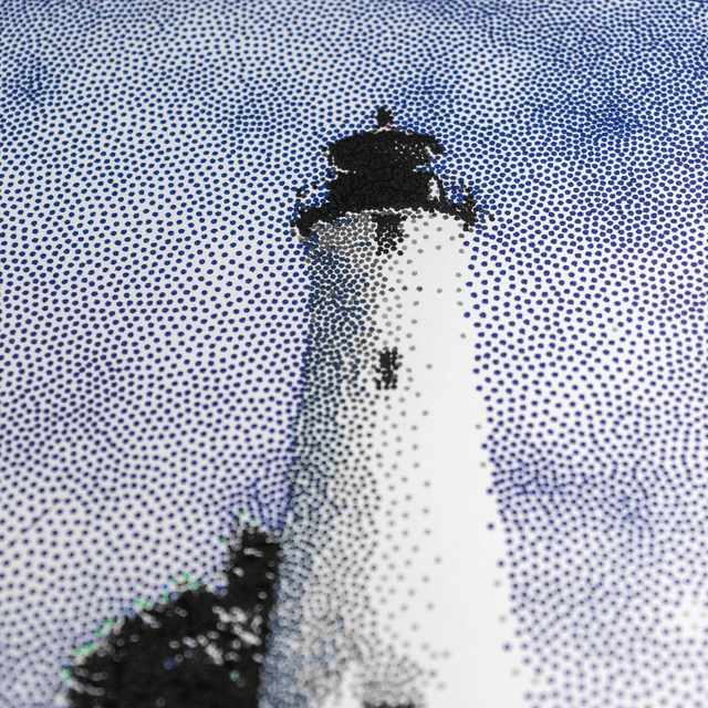 Crisp Point Lighthouse A4 Pen Plot